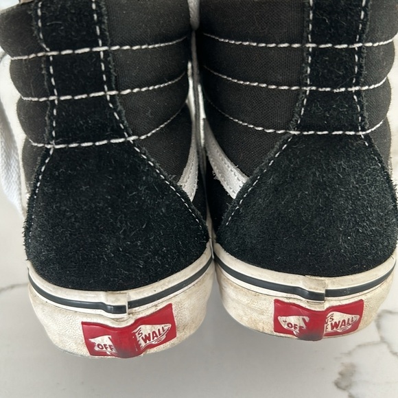 Vans Sk8-Hi Shoes Little Kids Skater Sneakers size 3 Black True white - Picture 6 of 12